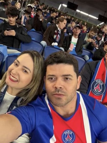 Cliente da Footravel no estádio