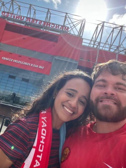 Cliente da Footravel no estádio