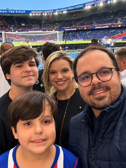 Cliente da Footravel no estádio