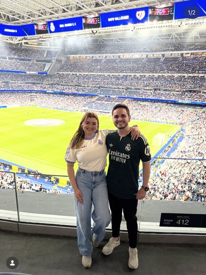 Cliente da Footravel no estádio